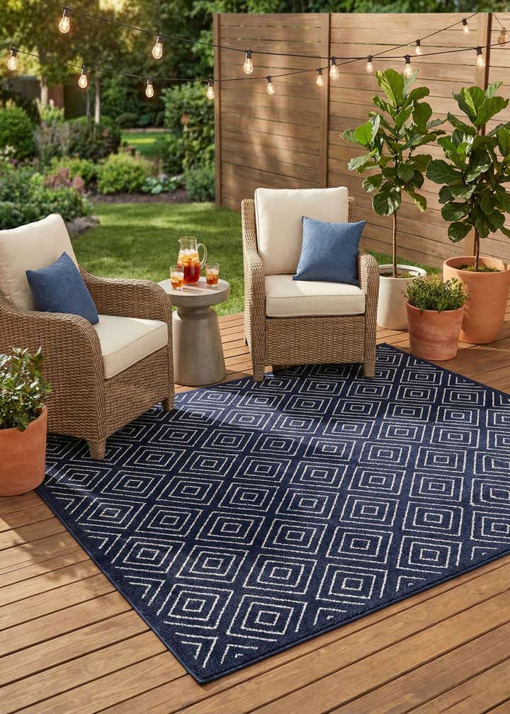 6' x 9' Easy-Clean Sabrina Soto Indoor / Outdoor Rug