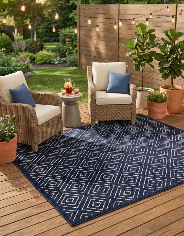 Detail image of 6' x 9'  Washable Sabrina Soto Indoor / Outdoor Rug