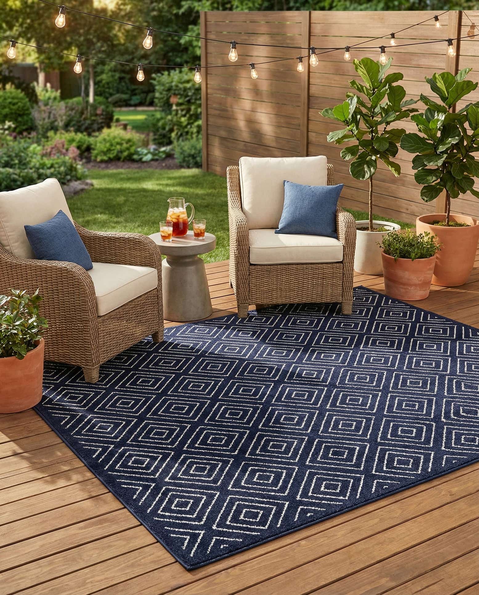 6' x 9' Easy-Clean Sabrina Soto Indoor / Outdoor Rug
