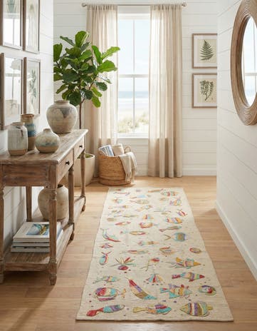 2' 5 x 7' 8 Hand Woven Kilim Suzani Wool Runner Rug