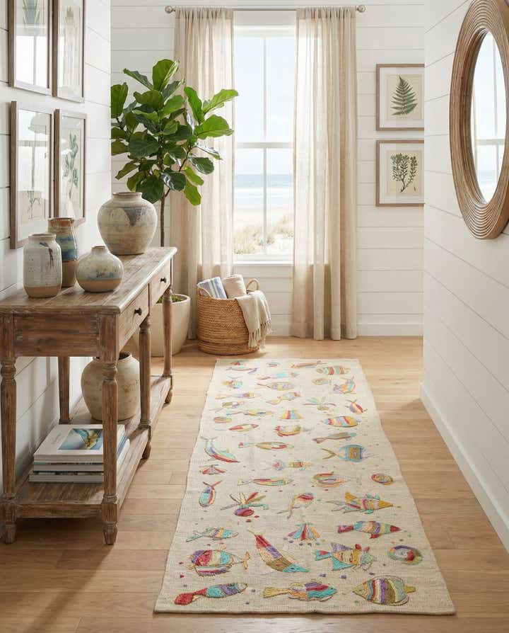 2' 5 x 7' 8 Hand Woven Kilim Suzani Wool Runner Rug