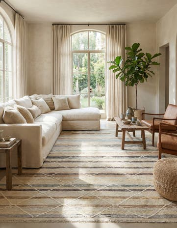 9' x 12' 7 Hand Knotted Moroccan Wool Rug