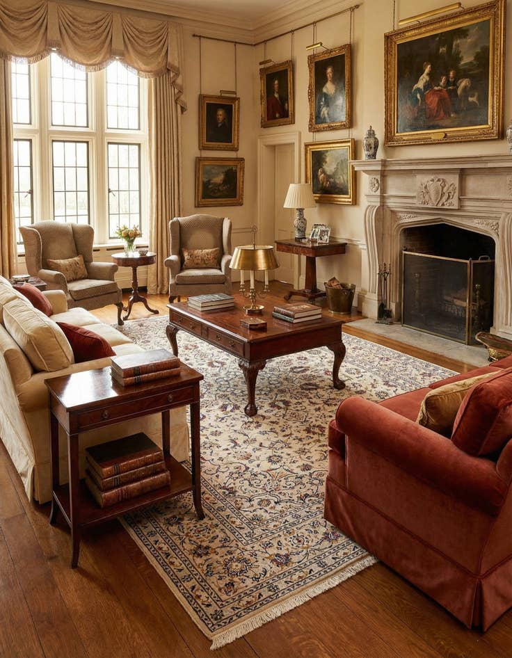 Detail image of 8' 1 x 11' 8 Kashan Wool Rug