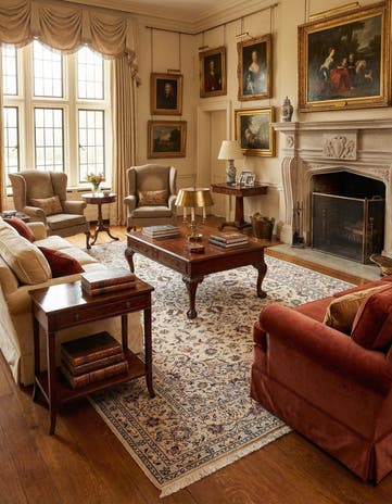 8' 1 x 11' 8 Kashan Wool Rug