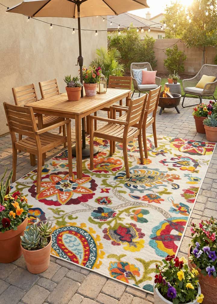 6' x 9' Easy-Clean Casablanca Indoor / Outdoor Rug