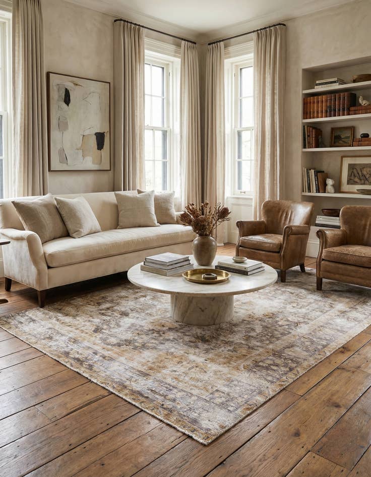 Detail image of 6' x 9' 8  Hand Knotted Ultra Vintage Persian Wool Rug