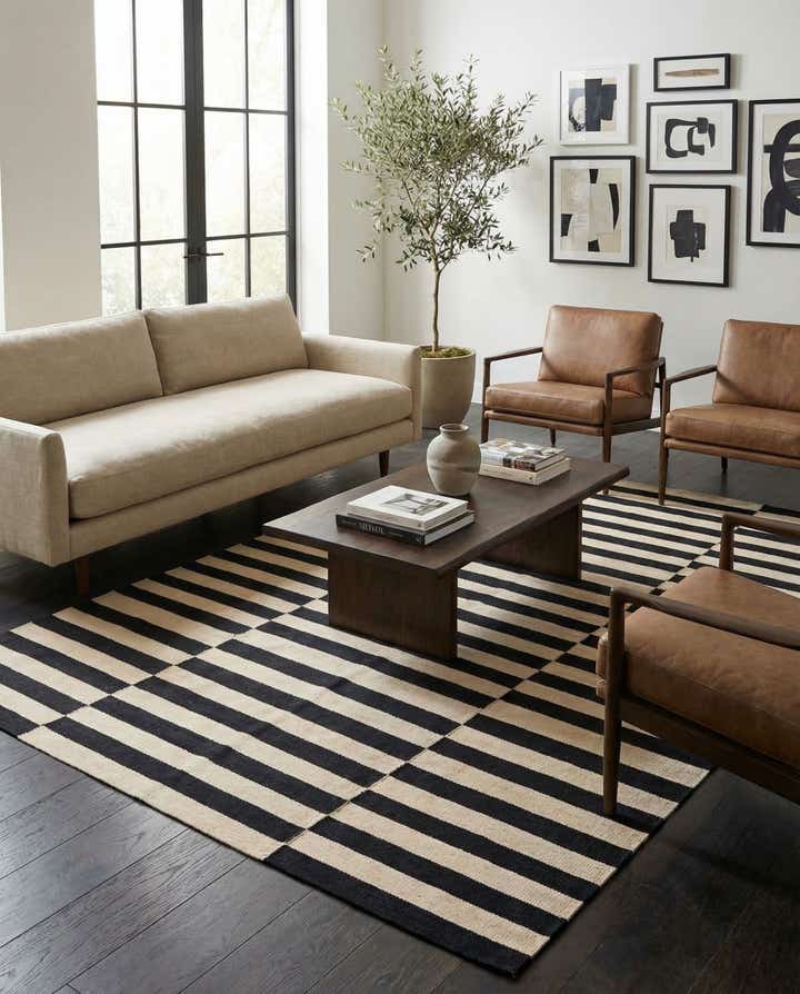 5' 9 x 7' 9 Hand Woven Kilim Modern Wool Rug