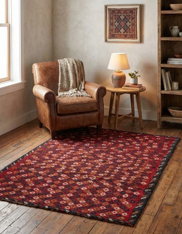 2' 10 x 4' 6 Hand Knotted Balouch Persian Wool Rug
