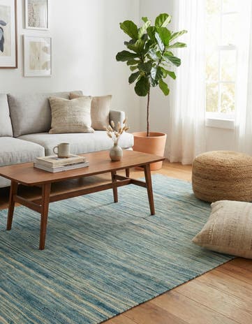 4' x 6' 4 Hand Woven Kilim Modern Wool Rug