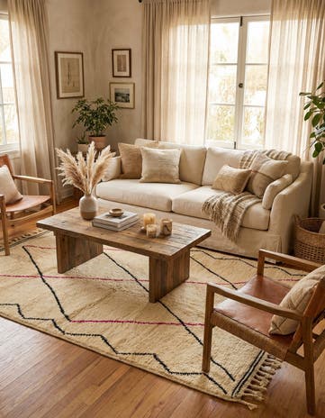 5' x 8' 8 Hand Knotted Moroccan Wool Rug
