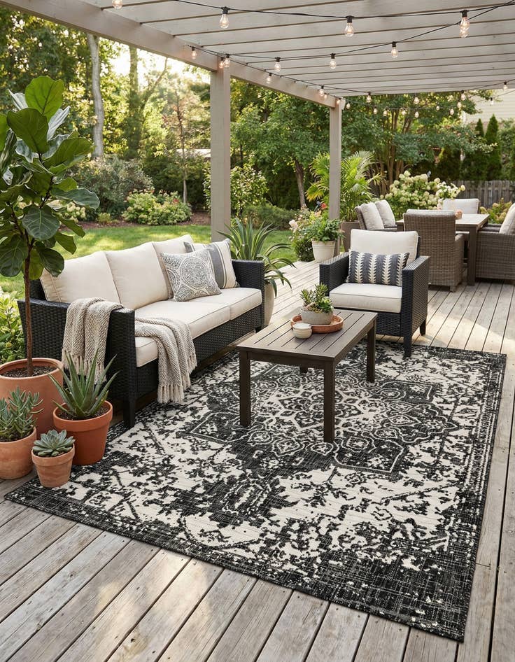 Detail image of 6' x 9'  Washable Jill Zarin Dubai Indoor / Outdoor Rug