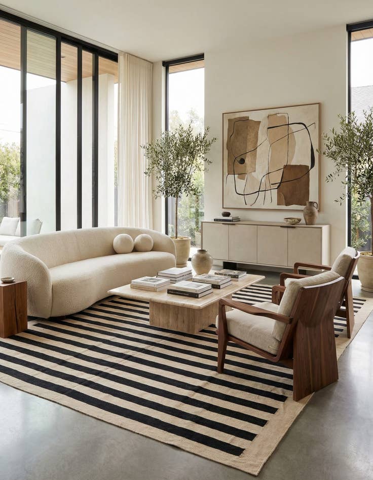 Detail image of 8' 4 x 9' 8  Hand Woven Kilim Modern Wool Rug