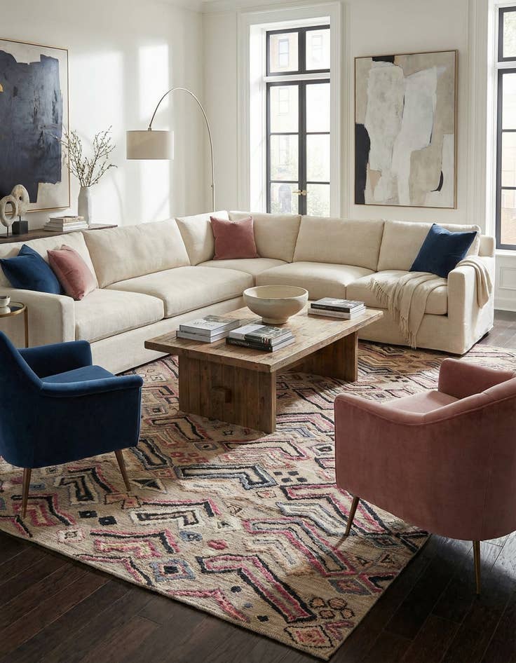 Detail image of 9' x 12' 1  Hand Knotted Darya Wool Rug