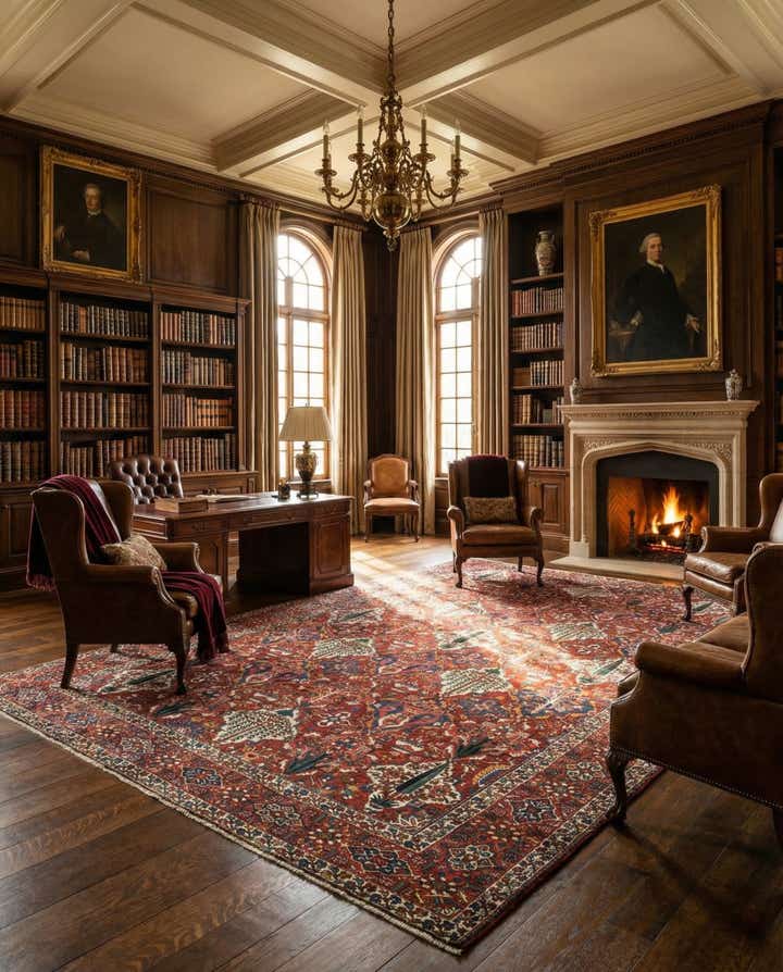 12' 2 x 18' 3 Bachtiar Wool Rug