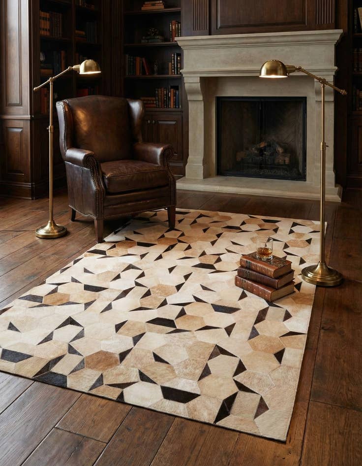 Detail image of 5' 2 x 8' Cowhide Rug