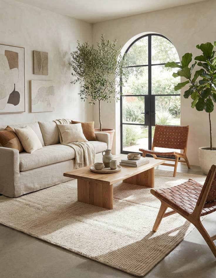 Detail image of 5' 1 x 8'  Hand Knotted Moroccan Wool Rug