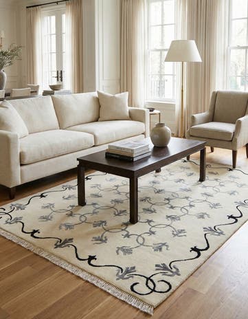 4' 7 x 6' 7 Hand Knotted Darya Wool Rug