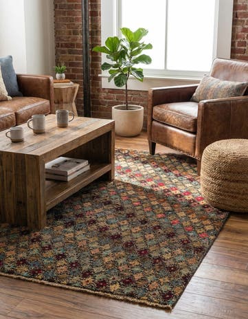 4' 1 x 6' 3 Hand Knotted Balouch Wool Rug