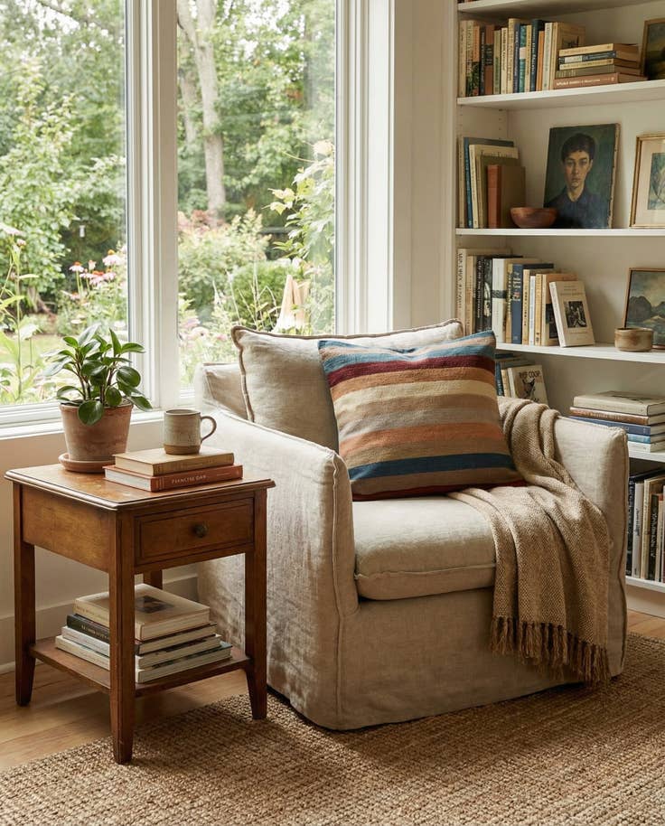 Detail image of 3' 3 x 3' 3 Hand Woven Pillow Wool Square Rug
