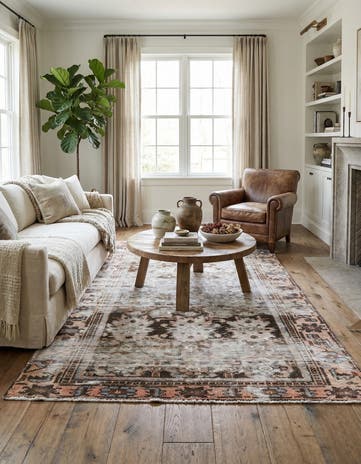 4' x 7' 7 Hand Knotted Ultra Vintage Persian Wool Rug