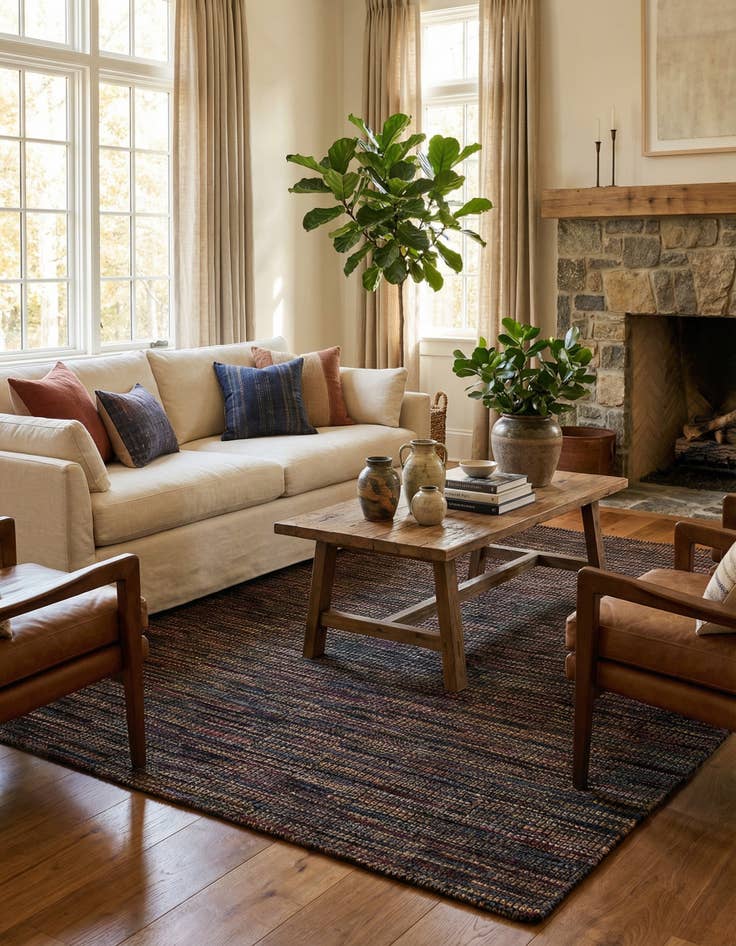 Detail image of 5' 8 x 8' 1  Hand Knotted Darya Wool Rug