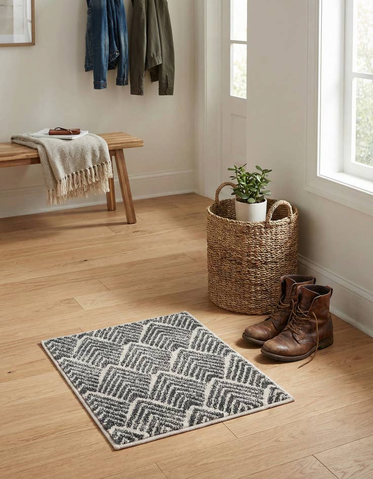 Detail image of 1' 4 x 1' 4 Eco Trellis Sample Rug