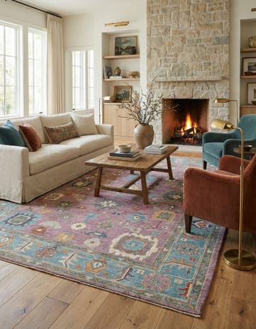 8' 9 x 12' Hand Knotted Oushak Rug