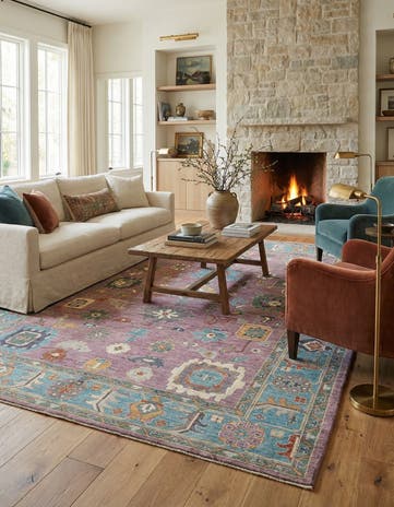 8' 9 x 12' Hand Knotted Oushak Rug