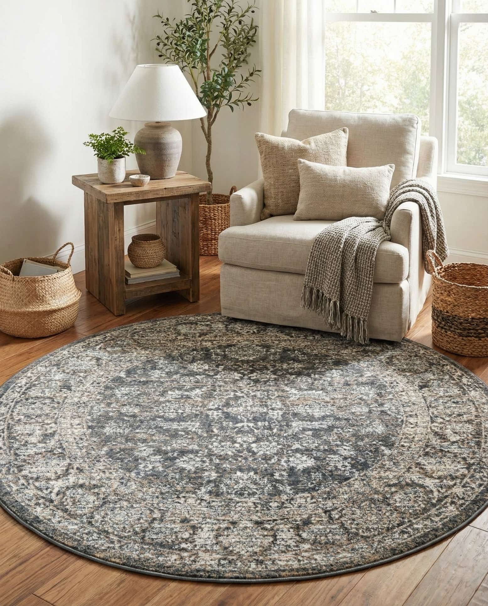 Jill Zarin 5' 3 x 5' 3 Uptown Central Park Round Rug