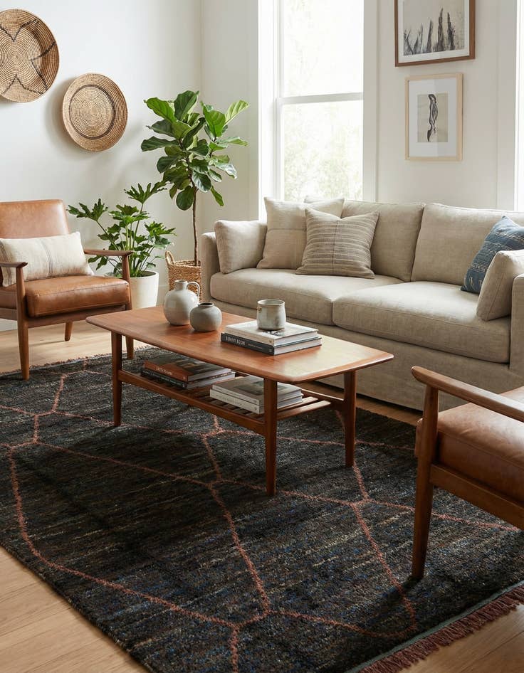 Detail image of 6' x 9' 2  Hand Knotted Moroccan Wool Rug