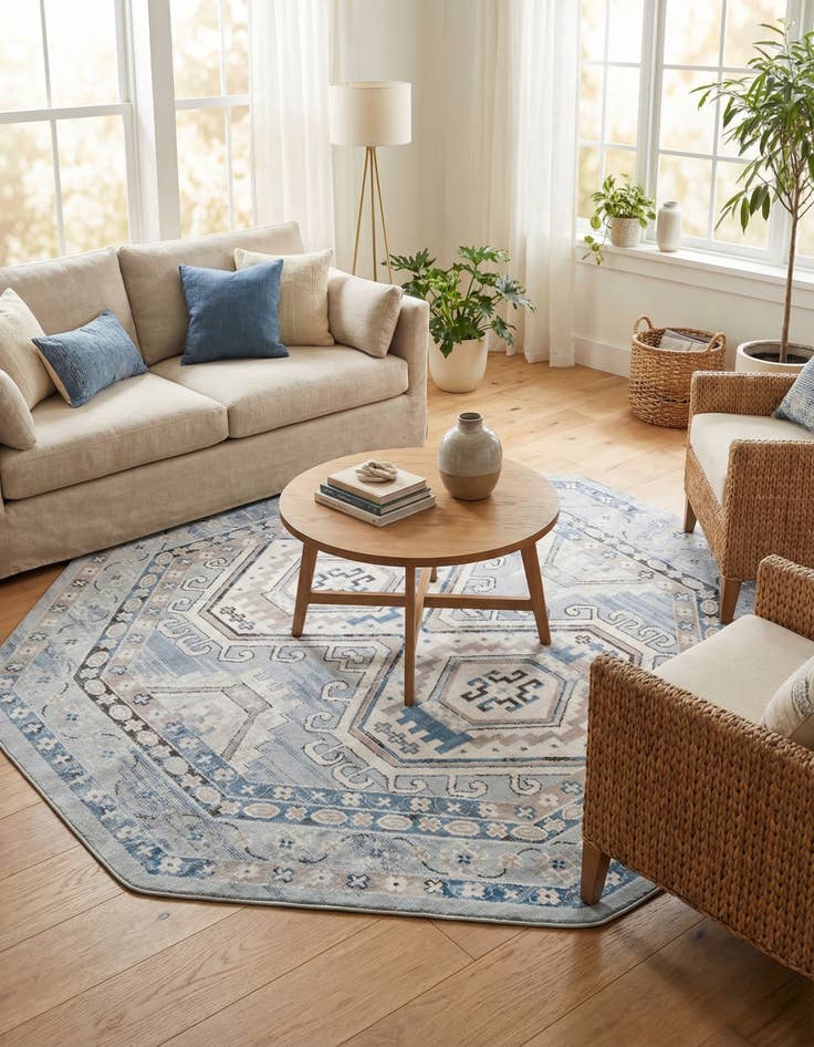 Detail image of 7' 10 x 7' 10 Charlotte Octagon Rug