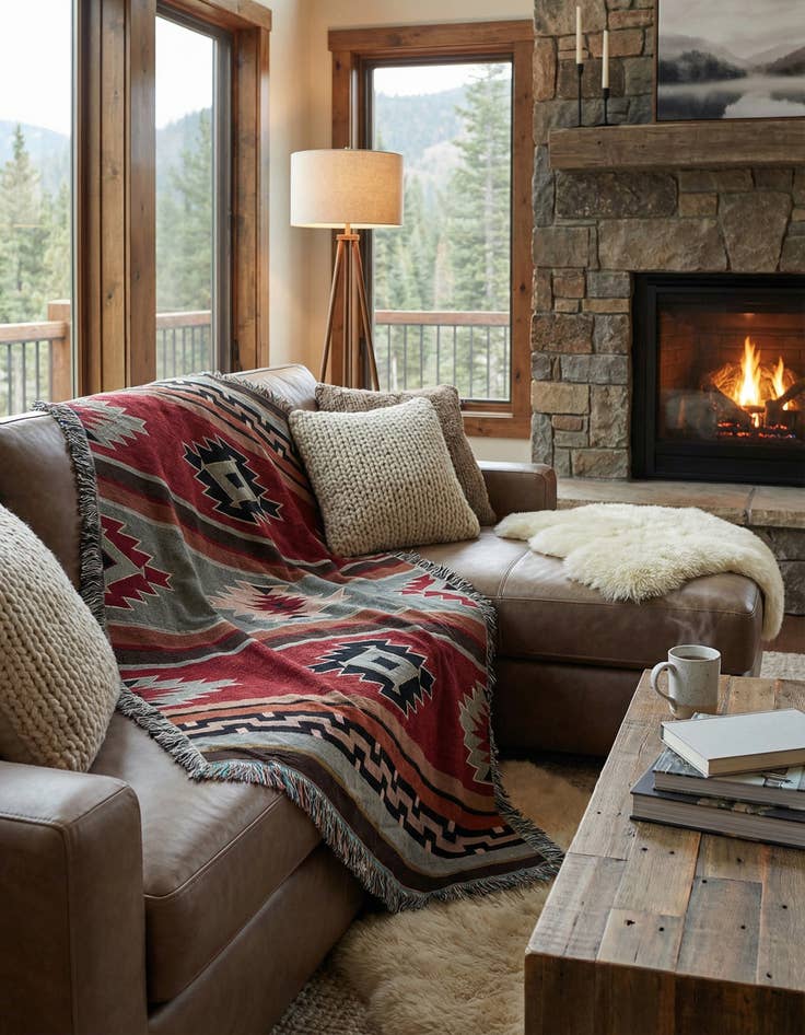 Detail image of 4' 6 x 6' Kaibab Throw Blanket