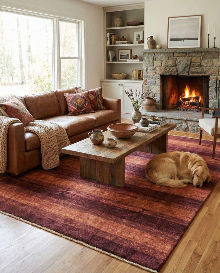 6' 7 x 9' 4 Hand Knotted Kashkuli Gabbeh Wool Rug