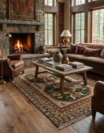 5' x 7' 4 Hand Knotted Kars Wool Rug