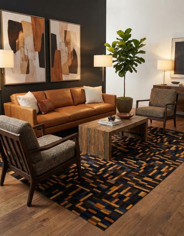 5' x 7' 11 Cowhide - Patchwork Rug