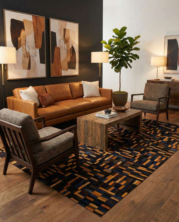 5' x 7' 11 Cowhide - Patchwork Rug