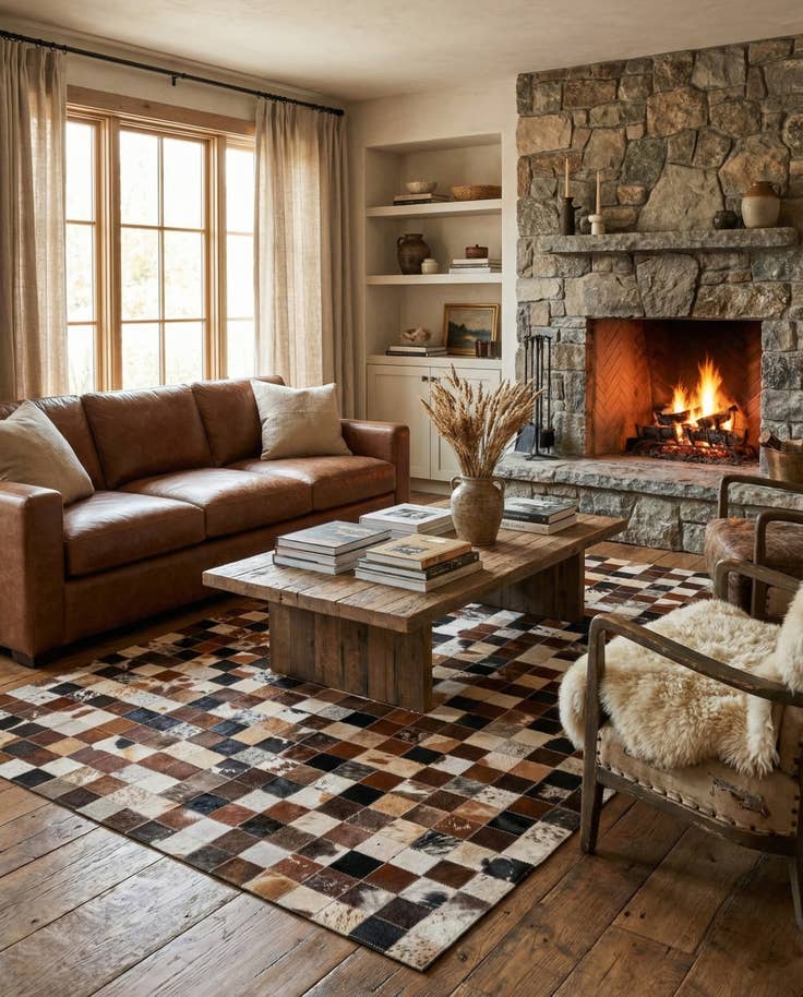 Detail image of 5' x 7' 10 Cowhide Rug