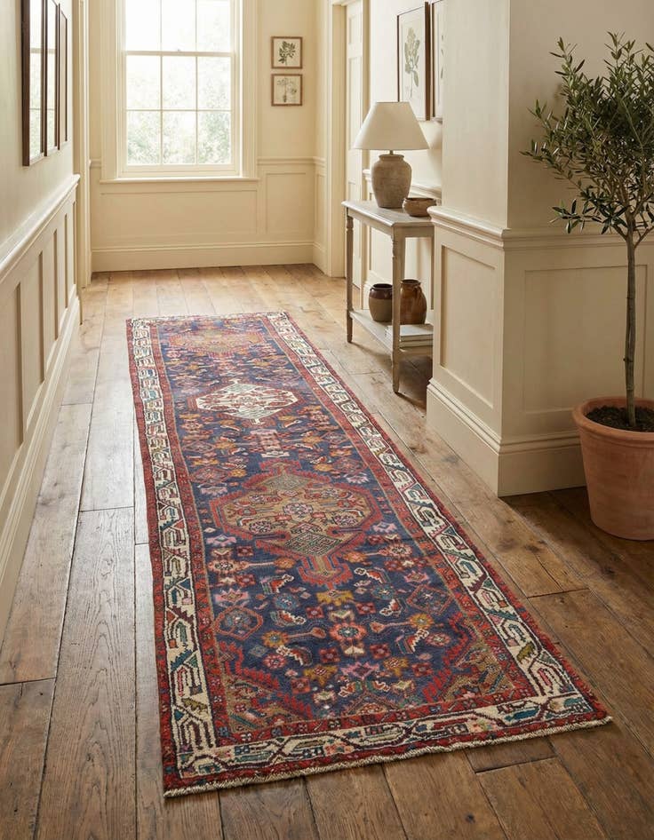 Detail image of 2' 5 x 10' 1 Hamedan Runner Rug