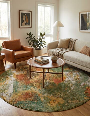 7' 10 x 7' 10 Washable Haerfest Round Rug