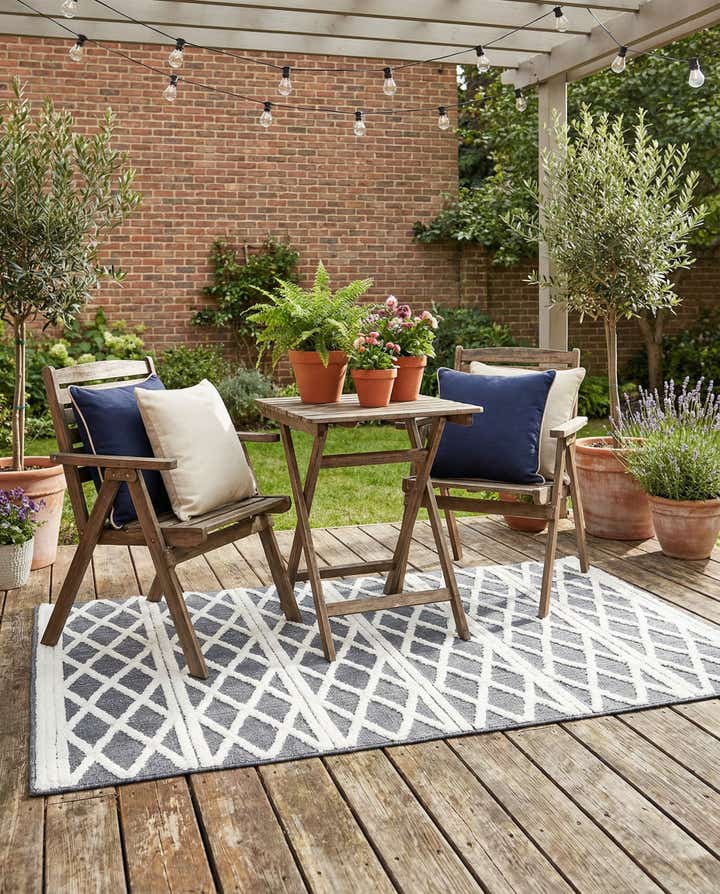 5' 3 x 7' 8 Easy-Clean Indoor / Outdoor Rug