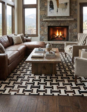 5' 4 x 8' 2 Cowhide Rug