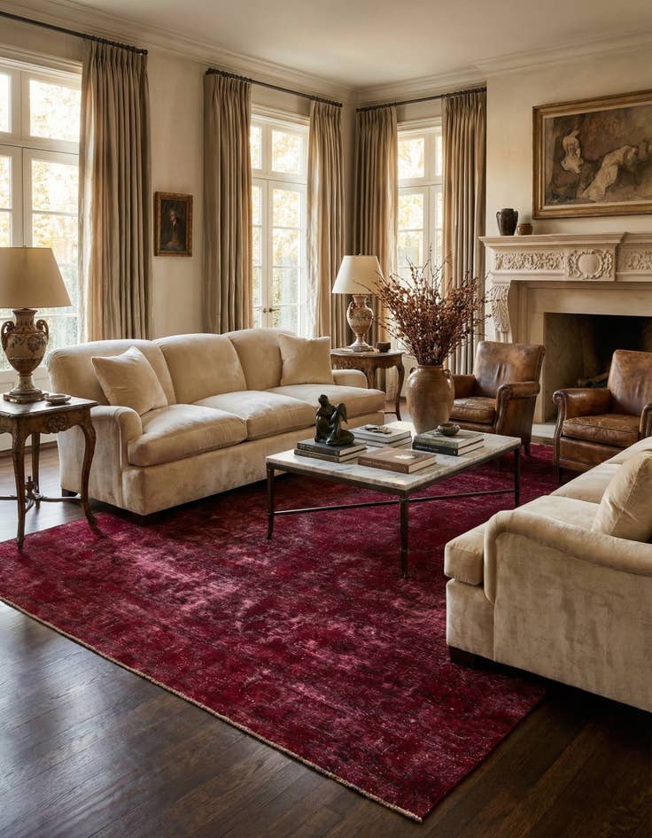 Detail image of 9' 2 x 12' 3  Hand Knotted Ultra Vintage Persian Wool Rug