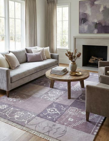 4' 7 x 6' 9 Hand Knotted Darya Wool Rug
