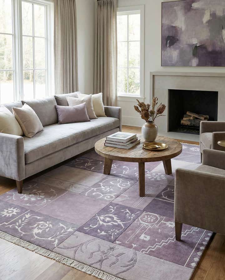 4' 7 x 6' 9 Hand Knotted Darya Wool Rug