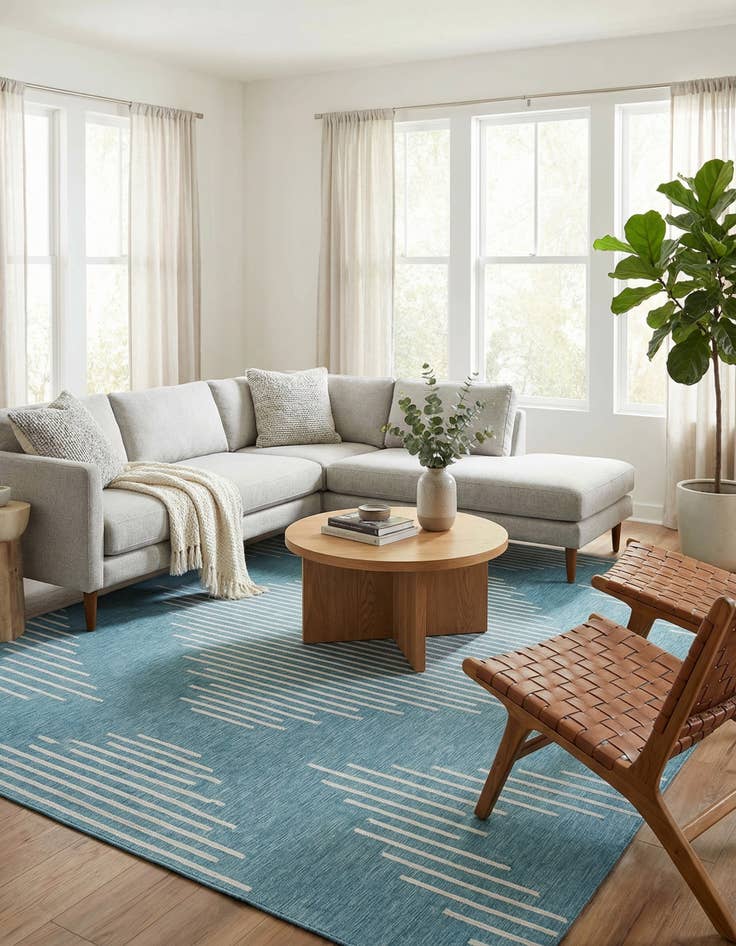 Detail image of  10' x 13'  Washable Modern Indoor / Outdoor Rug