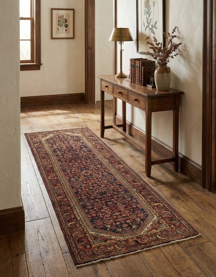 Detail image of 3' 10 x 10' 8  Hand Knotted Shahsavand Persian Wool Runner Rug