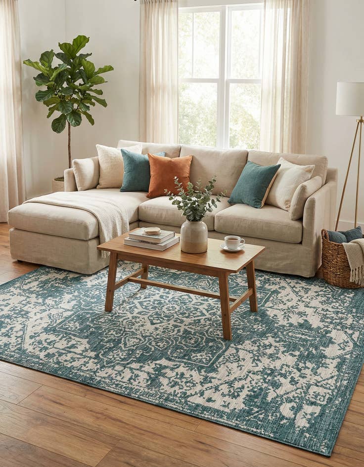 Detail image of 9' x 12' Easy-Clean Jill Zarin Dubai Indoor / Outdoor Rug
