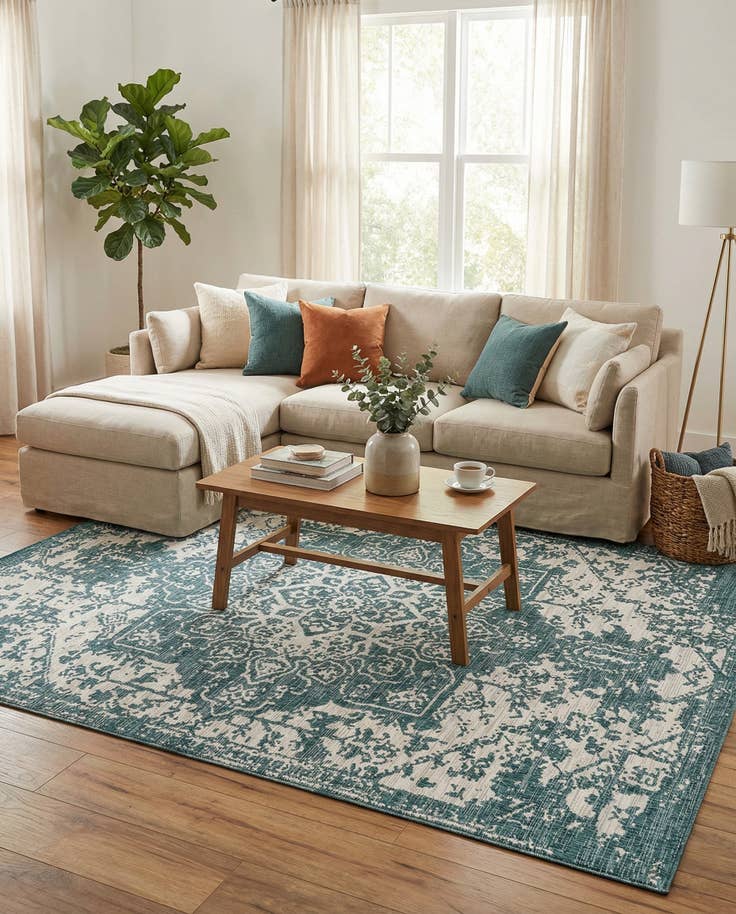 Detail image of 9' x 12' Easy-Clean Jill Zarin Dubai Indoor / Outdoor Rug