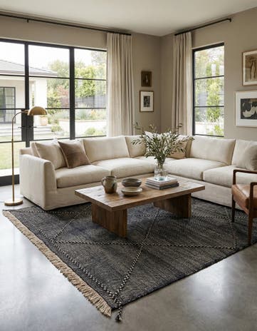 5' 10 x 9' 3 Hand Knotted Darya Wool Rug