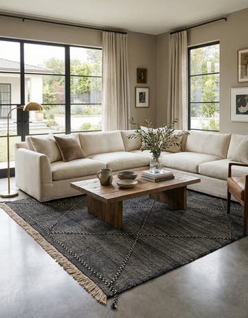 5' 10 x 9' 3 Hand Knotted Darya Wool Rug